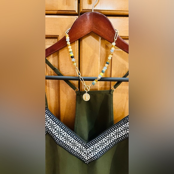 NWT LOFT Gold-Tone Coin Toggle Necklace with Multi Beads - Picture 2 of 5